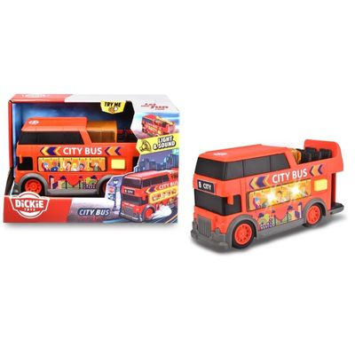 City Bus - Röd Stadsbuss - Ljud och Ljus - Dickie Toys