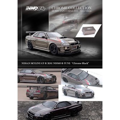 Nissan Skyline GT-R (R34) Nismo - Black Chrome - Inno64