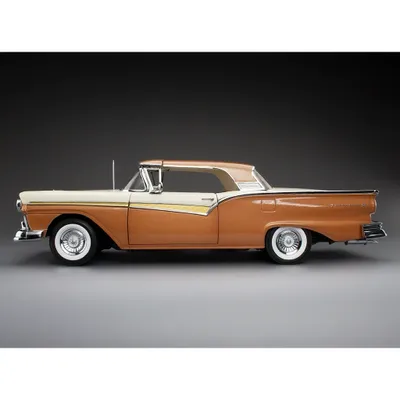 1957 Ford Fairlane 500 Skyliner - Bronze / Hvid - Sun Star - 1:18