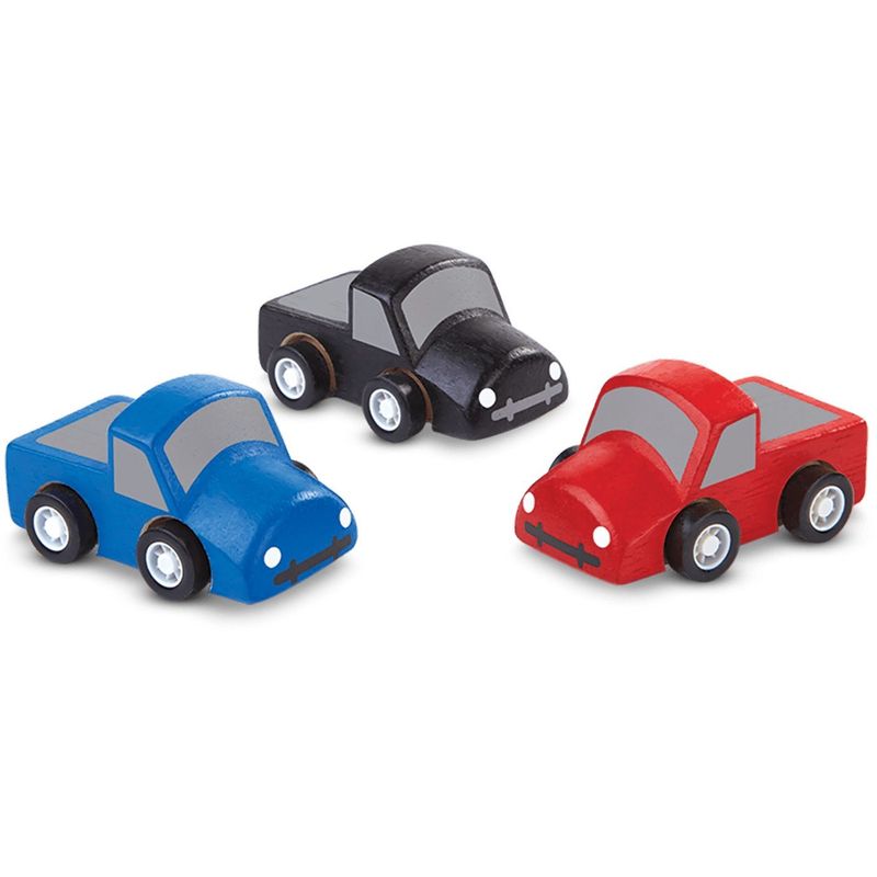 PlanToys tre småbilar (pickuper) - Mini Trucks 6022