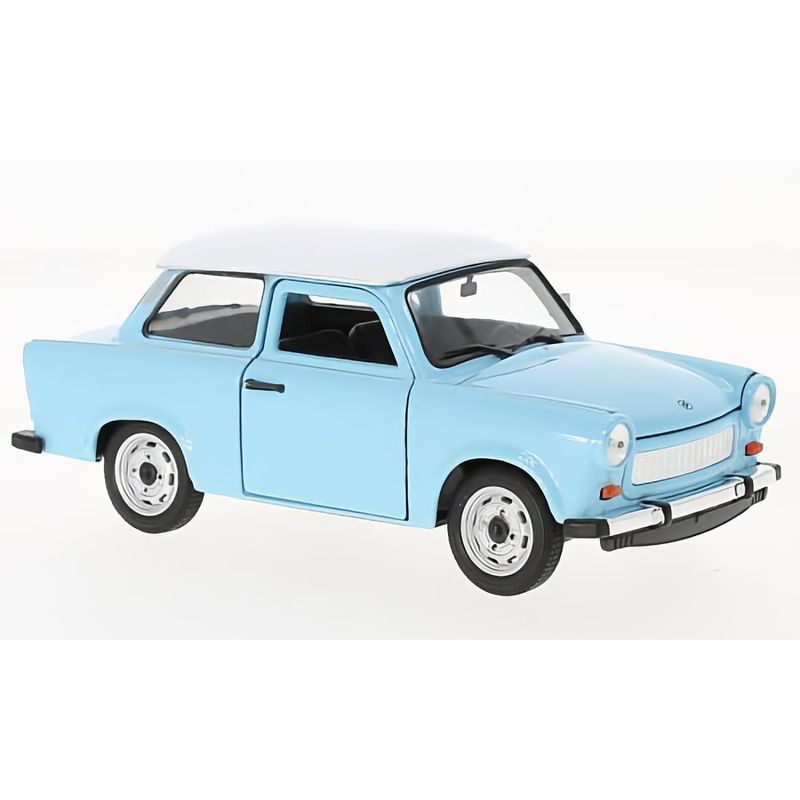 Trabant 601 - Ljusblå / Vitt tak - 1:24 - Welly