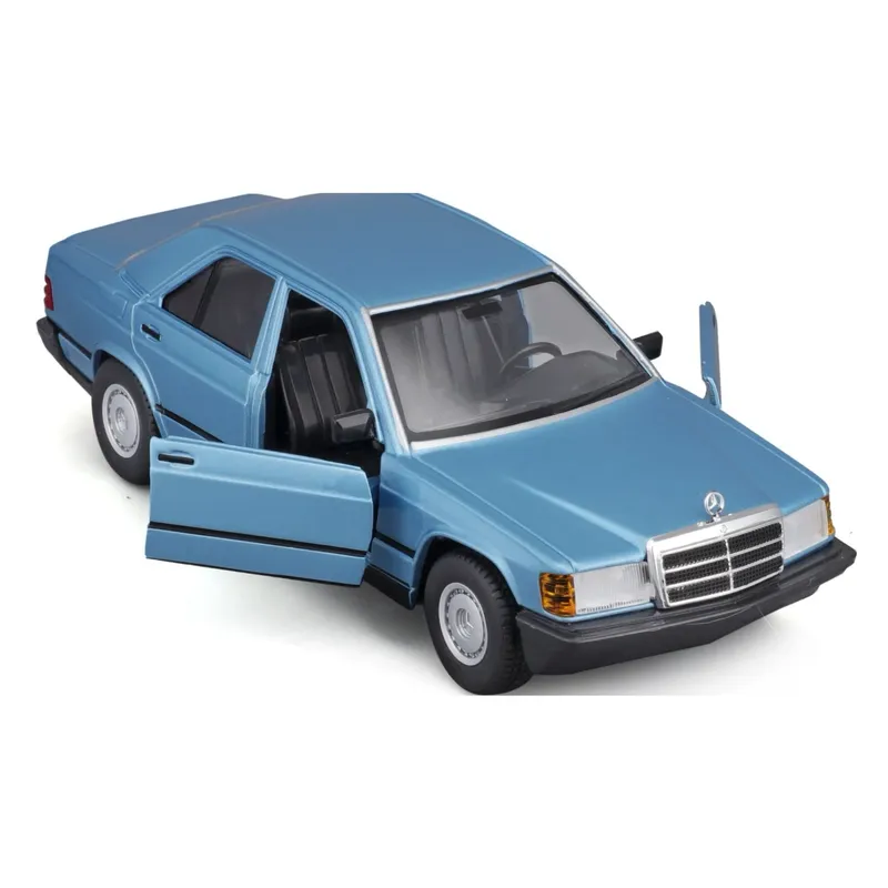 Mercedes-Benz 190 E 2.6 - W201 - Blå - Bburago - 1:24