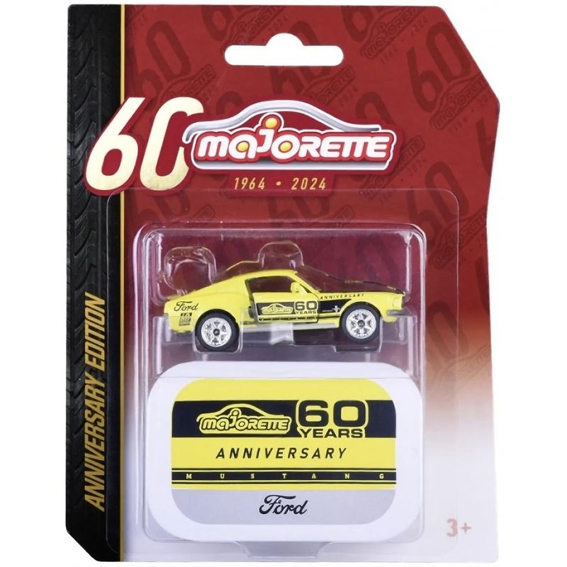 Ford Mustang - Gul och Svart - Majorette 60 Years - 8 cm