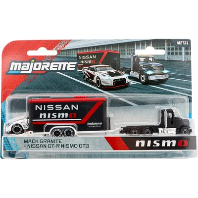 Mack Granite + Nissan GTR Nismo GT3 - Race Trailer Majorette