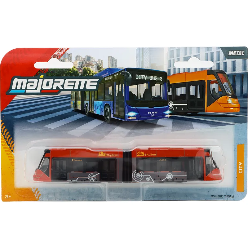 Siemens Avenio Tram - Röd - Spårvagn - Majorette - 17 cm