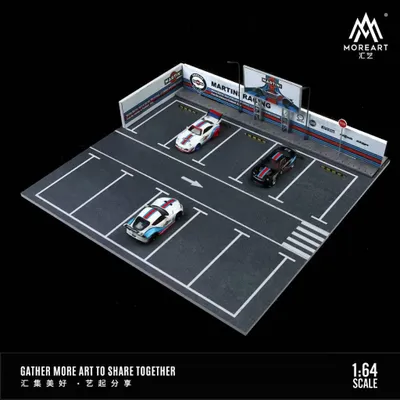 Martini Racing - Parkering Diorama - LED-belysning - 1:64