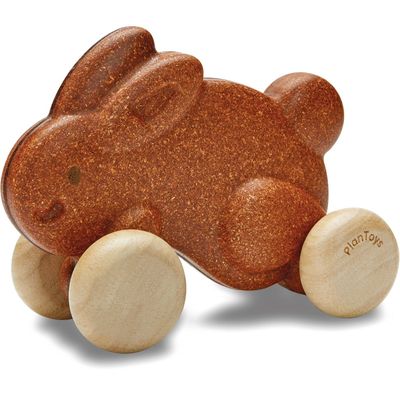 Push Along Bunny - Brun - 5732 - PlanToys