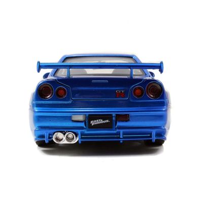 Brian's Nissan Skyline GT-R (BNR34) - Blå - Jada Toys - 1:24