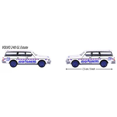 Volvo 240 GL Estate - Vit - Majorette 60 Years - 8 cm