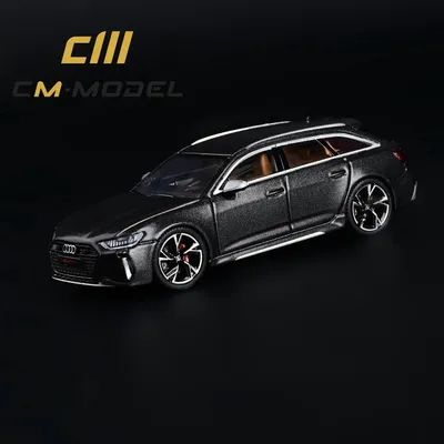 Audi RS 6 Avant (C8) 2021 - Svartgrå - CM-Model - 1:64