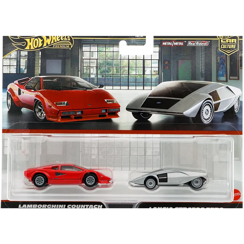 Lamborghini Countach LP5000 QV + Lancia Stratos Zero - 2-pack - Hot Wheels