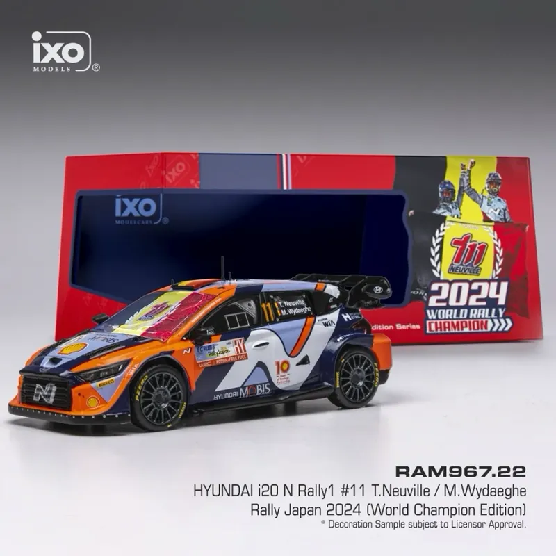 Hyundai i20 N Rally1 - Neuville / Wydaeghe - Rally Japan 2024 - Ixo - 1:43