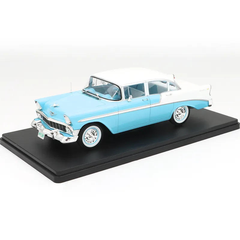 Chevrolet Bel Air - 1956 - Blå / Vit - WhiteBox - 1:24