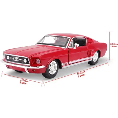 1967 Ford Mustang GT - Röd - Maisto - 1:24