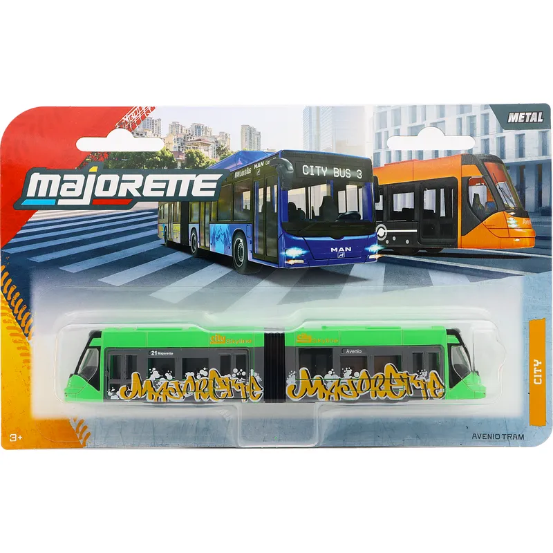 Siemens Avenio Tram - Grön - Spårvagn - Majorette - 17 cm