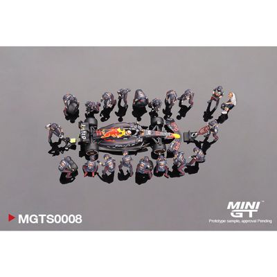 RB18 #11 Sergio Pérez - Pit Crew Set - Mini GT - 1:64