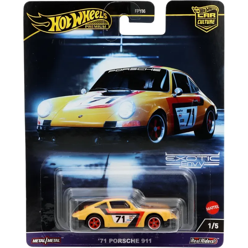 '71 Porsche 911 - Gul - Exotic Envy - 1/5 - Hot Wheels