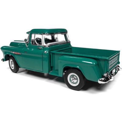 1957 Chevy 3100 Stepside - Grön - Auto World - 1:18