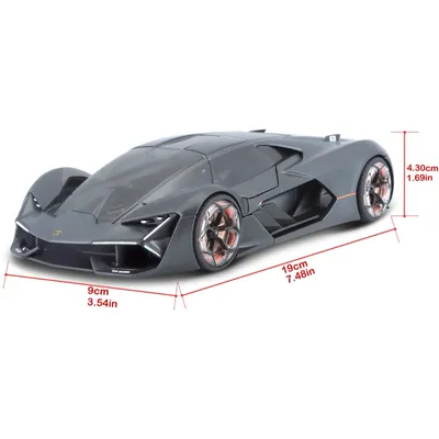 Lamborghini Terzo Millennio - Mörkgrå - Bburago - 1:24