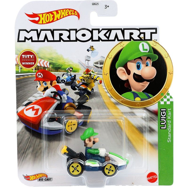 Luigi - Mario Kart - Standard Kart - Hot Wheels