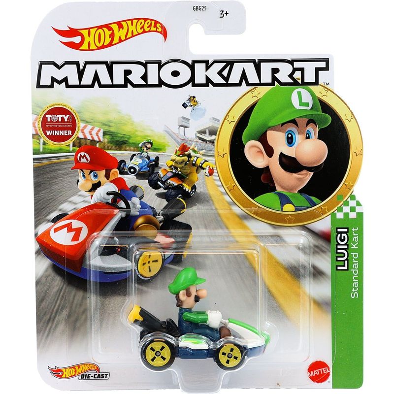 Luigi - Mario Kart - Standard Kart - Hot Wheels