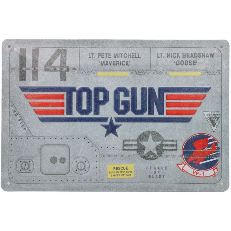 Top Gun - Plåtskylt - 30x20 cm