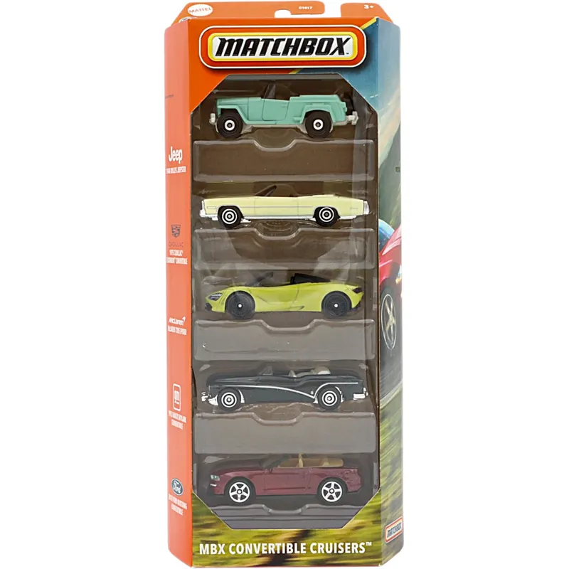 MBX Convertible Cruisers - 5-pak med cabrioleter - Matchbox