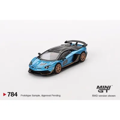 Lamborghini Aventador SVJ 63 - Blu Aegir - 784 - Mini GT