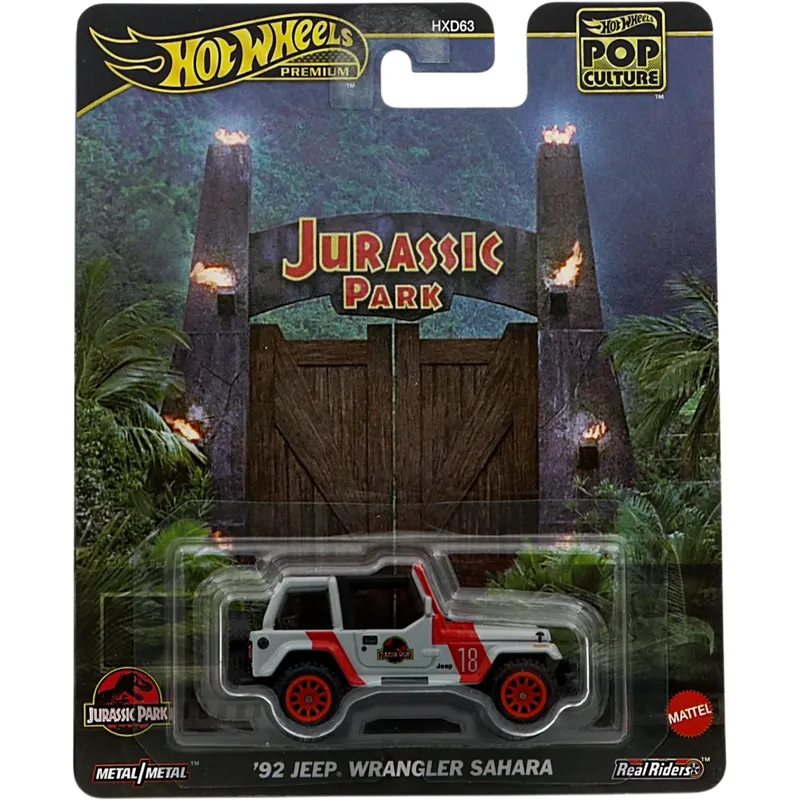 '92 Jeep Wrangler Sahara - Jurassic Park - Hot Wheels
