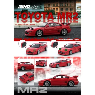 Toyota MR2 (SW20) - Röd - Inno Models - 1:64