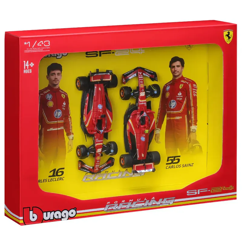 Ferrari SF-24 - 2024 - Leclerc + Sainz - Bburago - 1:43