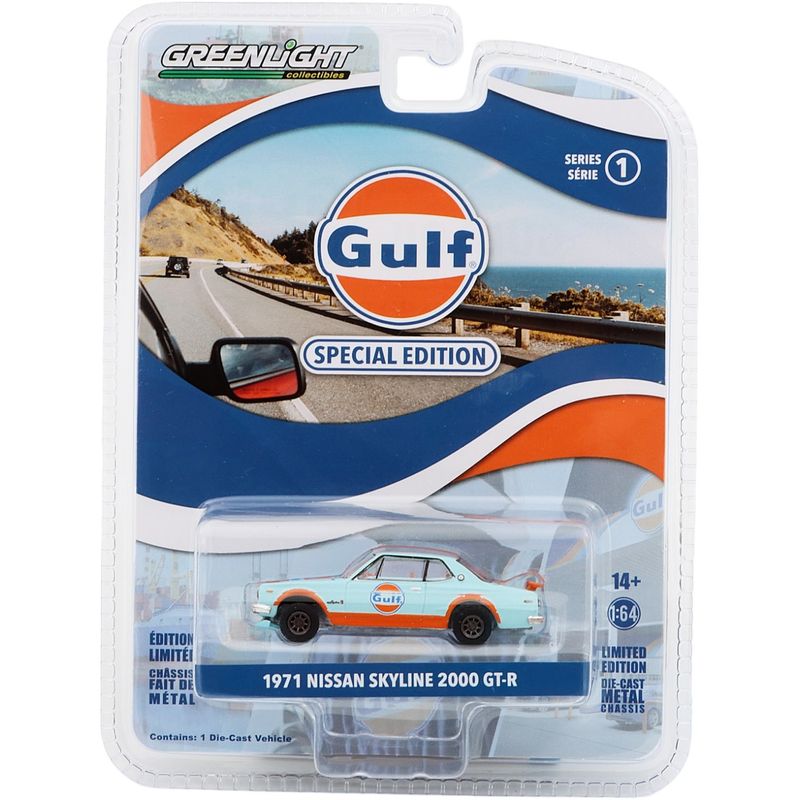 1971 Nissan Skyline 2000 GT-R - Gulf - GreenLight - 1:64