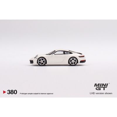 Porsche 911 (992) Carrera S - Vit - 380 - Mini GT - 1:64