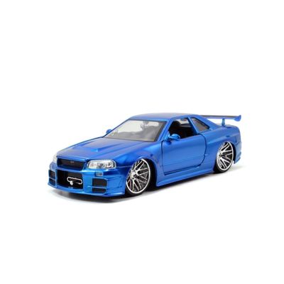 Brian's Nissan Skyline GT-R (BNR34) - Blå - Jada Toys - 1:24