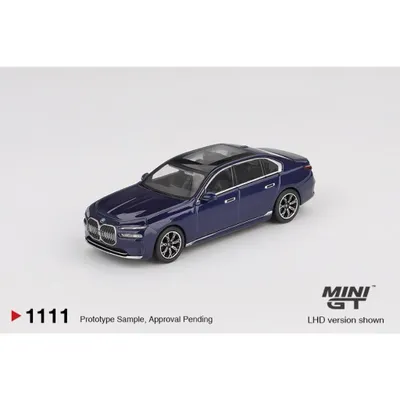 BMW i7 xDrive60 - Tanzanite Blue Metallic - 1111- Mini GT - 1:64