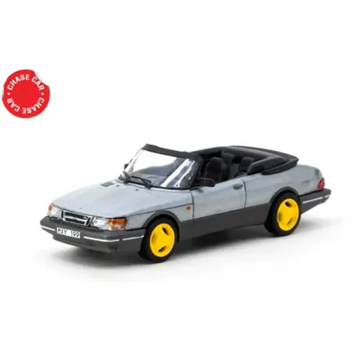 Saab 900 Turbo Convertible - Gul - Tarmac Works - 1:64