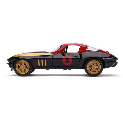 Black Widow & 1966 Chevy Corvette - Avengers - Jada - 1:24