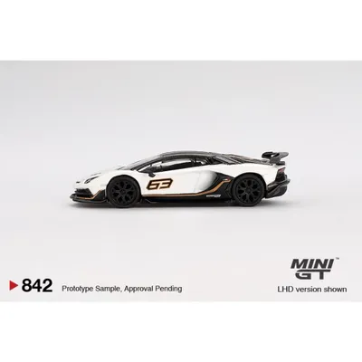 Lamborghini Aventador SVJ 63 - Bianco Asopo - Mini GT - 1:64