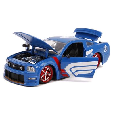 Captain America & 2006 Ford Mustang GT - Jada Toys - 1:24