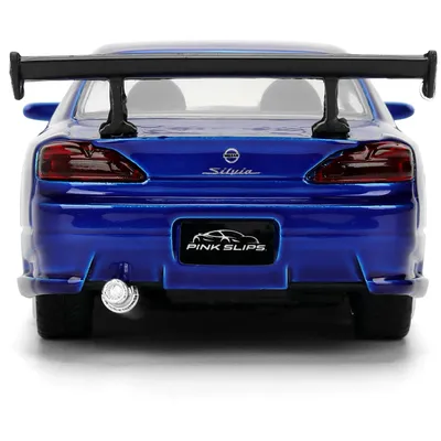 2001 Nissan Silvia (S15) - Blå - Pink Slips - Jada - 13 cm