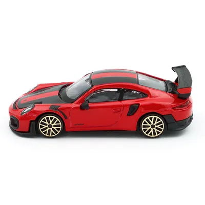Porsche 911 (997) GT2 RS - Rød / Svart - Bburago - 11 cm