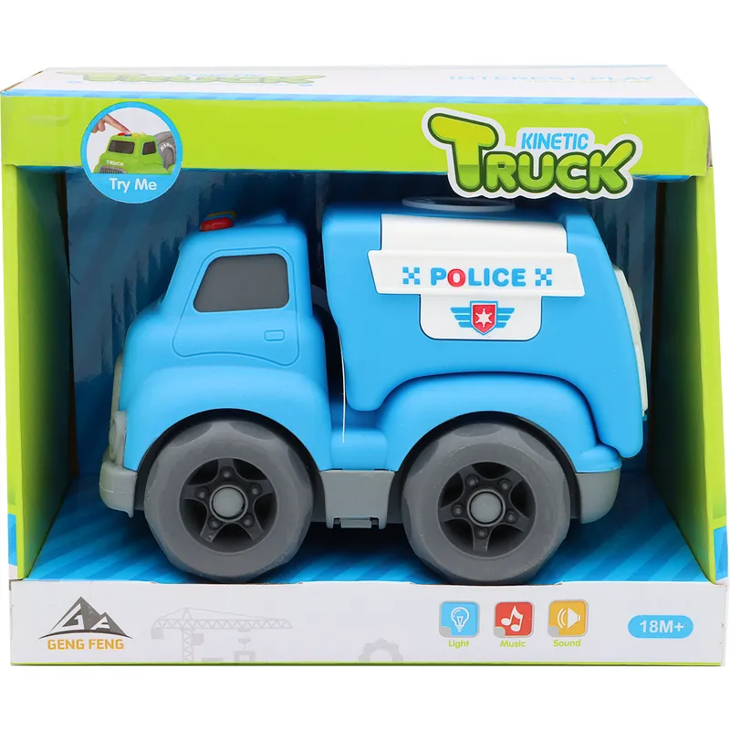Police Truck - Ljud och Ljus - Kinetic Truck- 16 cm
