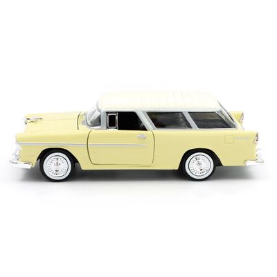 1955 Chevy Bel Air Nomad - Gul och Beige - Motormax - 1:24