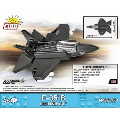 F-35B Lightning II - Klossbyggmodell - 5927 - COBI - 1:300