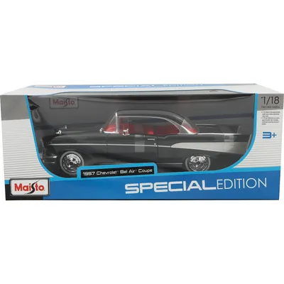 1957 Chevrolet Bel Air Coupe - Svart - Maisto - 1:18