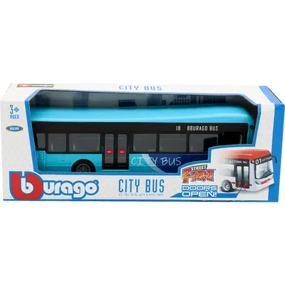 City Bus - Blå - Bburago - 19 cm