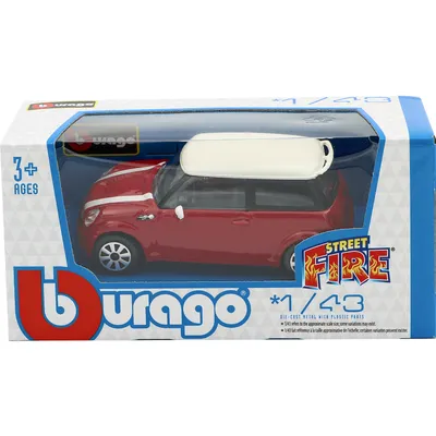 Mini Cooper S - Röd - Bburago - 8 cm