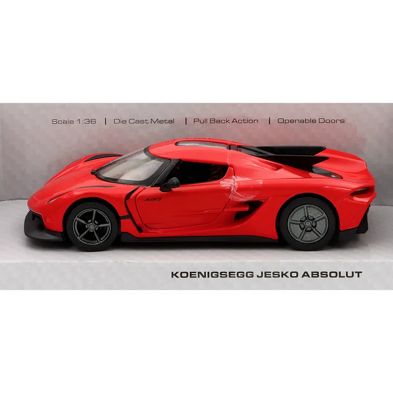 Koenigsegg Jesko Absolut - Rød - 1:36 - Kinsmart