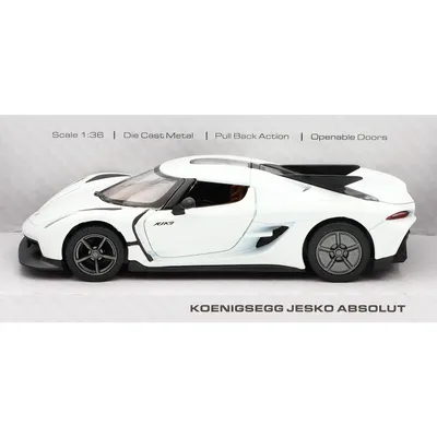 Koenigsegg Jesko Absolut - Hvid - 1:36 - Kinsmart