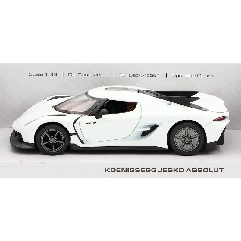 Koenigsegg Jesko Absolut - Hvid - 1:36 - Kinsmart